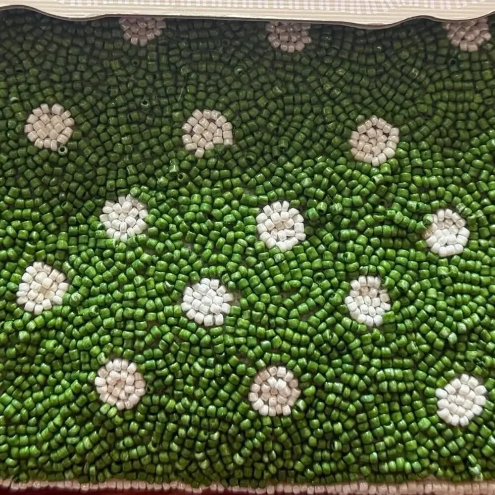 NWT Wandering Moon Beaded Martini Travel Pouch Handmade India Clutch Bag